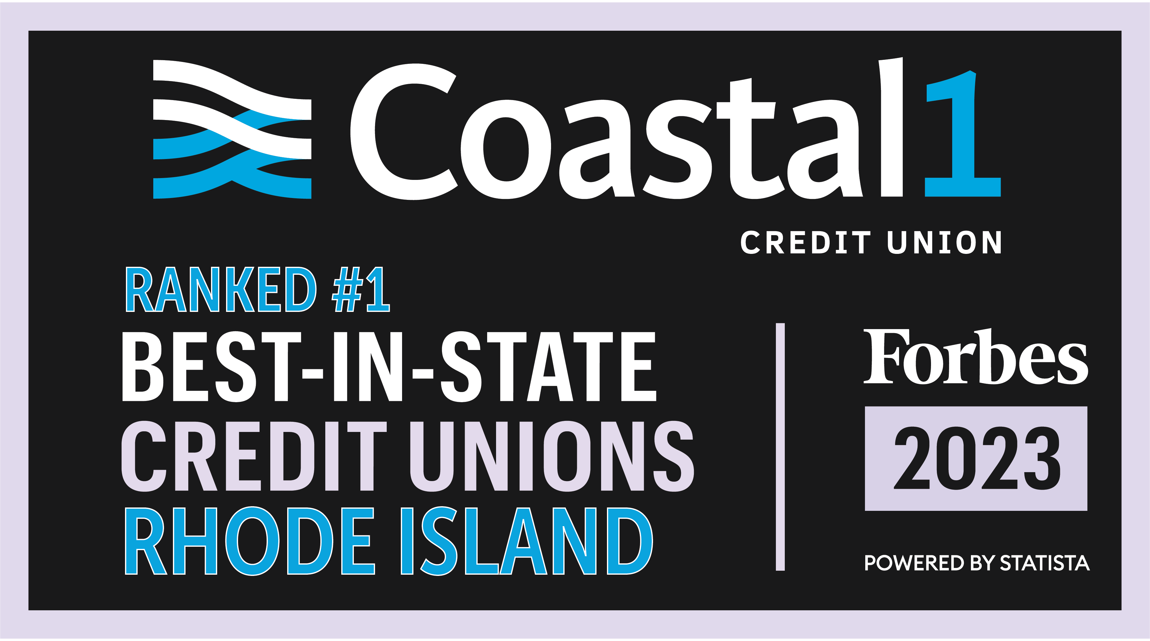 Coastal1 Credit Union Ranked #1 Best-in-State Rhode Island Forbes 2023 Powered by Statista